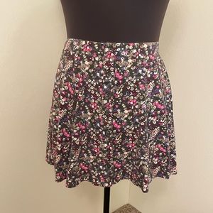 90s Style Floral Button Skirt